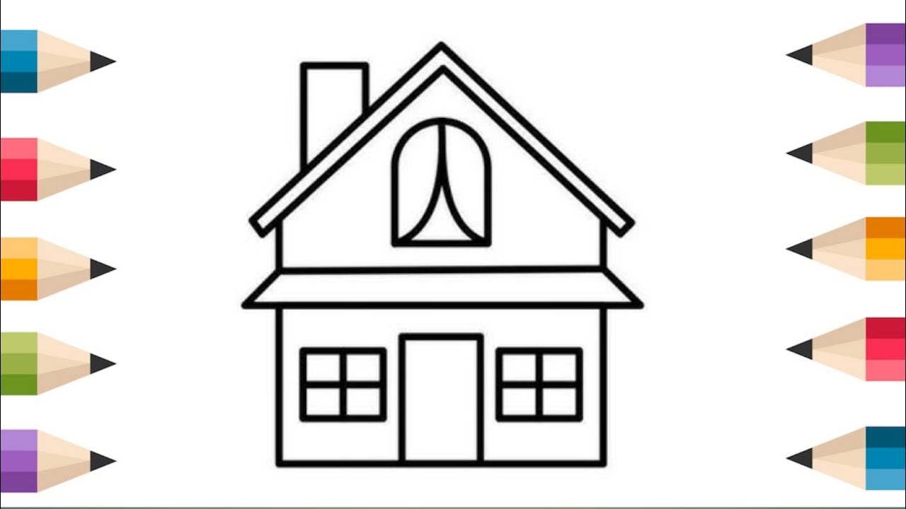 House Drawing, Painting & Coloring For Kids and Toddlers_ Child Art Art 🎨🎨🎨