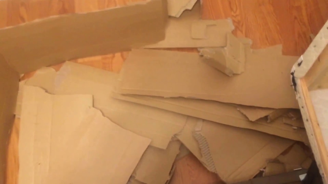 Quick fix for squeaking box springs remove cardboard