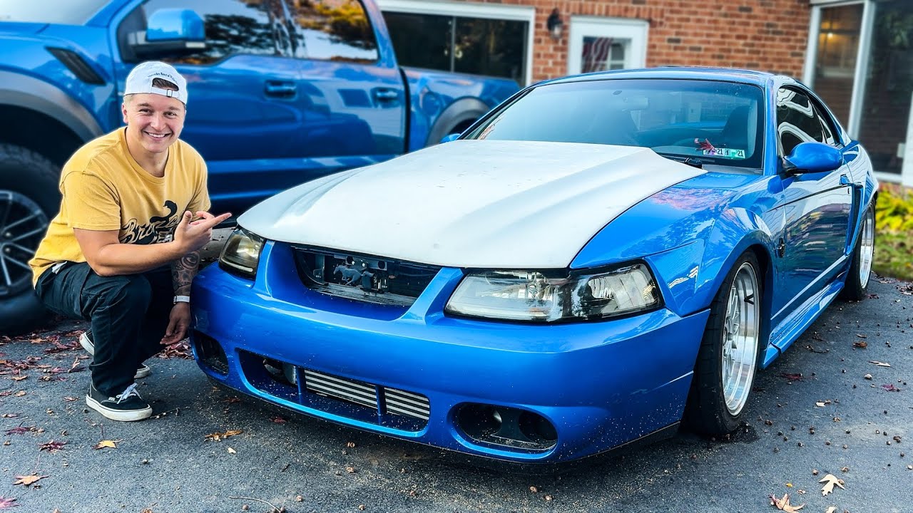 Установка КАПОТА на мой NewEdge Mustang!!