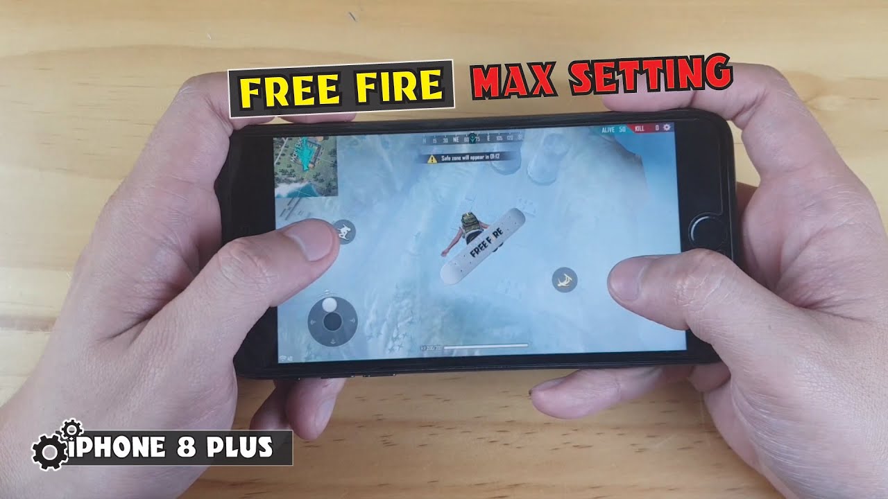 iPhone 8 plus test game Free Fire Mobile Max Setting