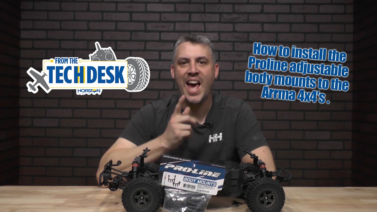 How to install the Proline adjustable body mounts to the Arrma 4x4's .