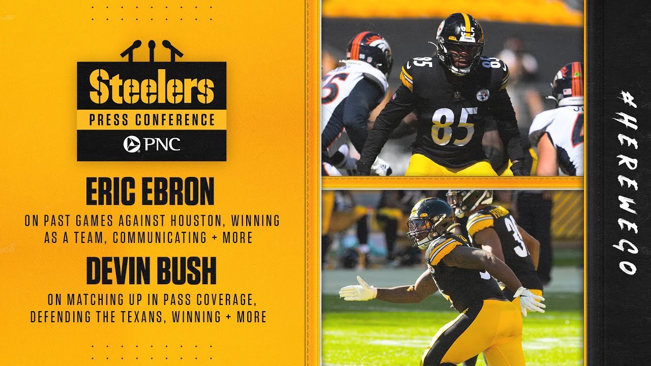 Steelers Press Conference (Sept. 25): Eric Ebron, Devin Bush | Week 3 vs Houston Texans