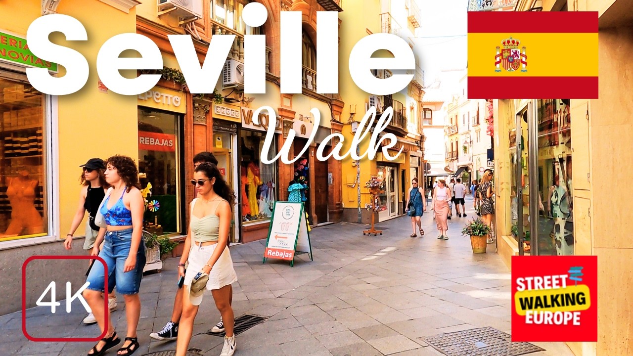 Seville, Spain 🇪🇸 - 4K-HDR Walking Tour | Street Walk Summer 2024