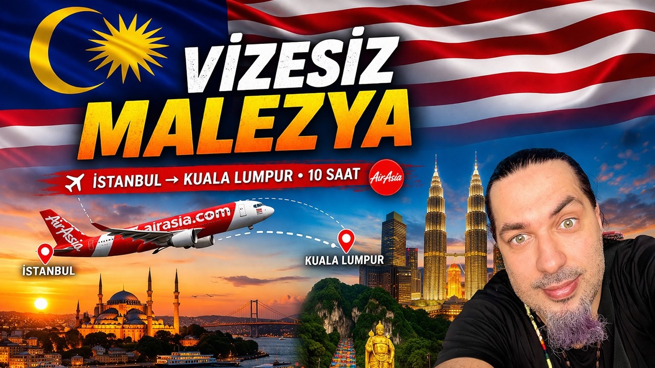 10 Saatlik AirAsia Uçuşu ve Kuala Lumpur'da İlk Gün | Hürkan Dünya Turu