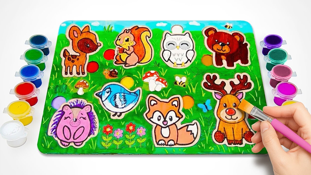 Forest Animals for Kids 🦌🦊 Colorful Puzzle Learning