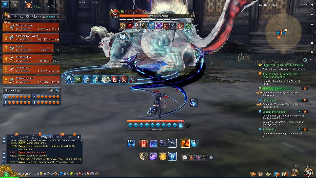 Blade and Soul | Twilights Edge | Black Tower - Venomsky Drake (buff driver perspective)