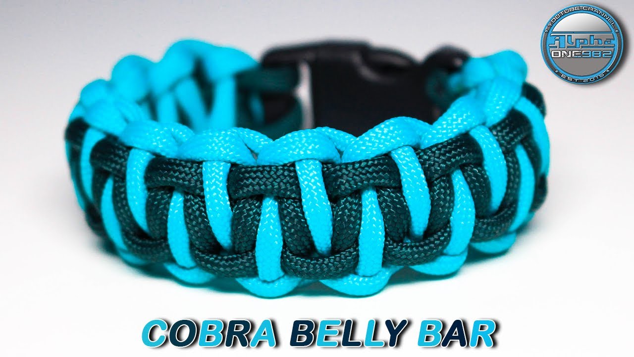 How to Make a Paracord Bracelet Cobra Belly Bar World of Paracord Tutorials DIY