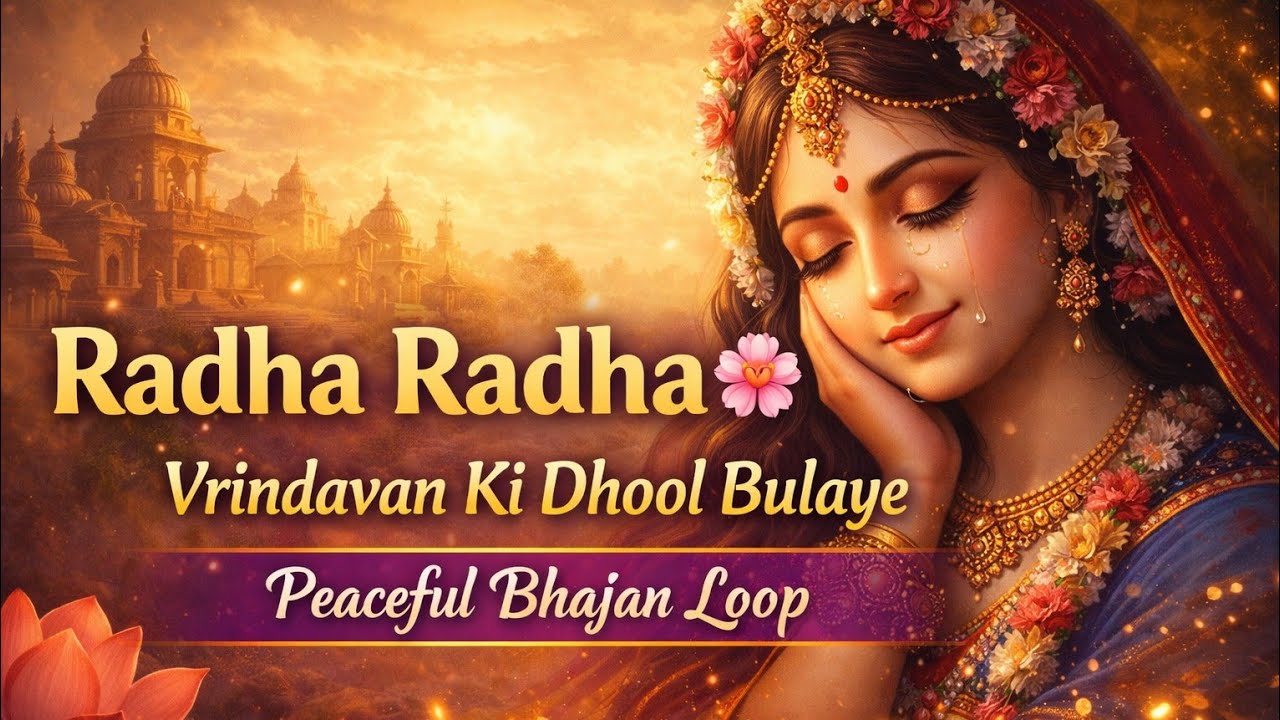 Radha Radha Radha Radha 🌸 Vrindavan Ki Dhool Bulaye | Peaceful Bhajan Loop