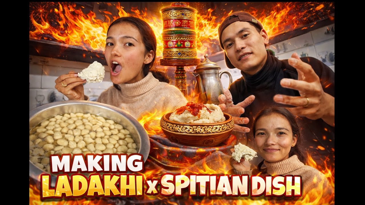 MAKING LADAKHI x SPITIAN DISH 🤤 🍛  #dailyroutine #ladakhivlogger #spitivlogger 