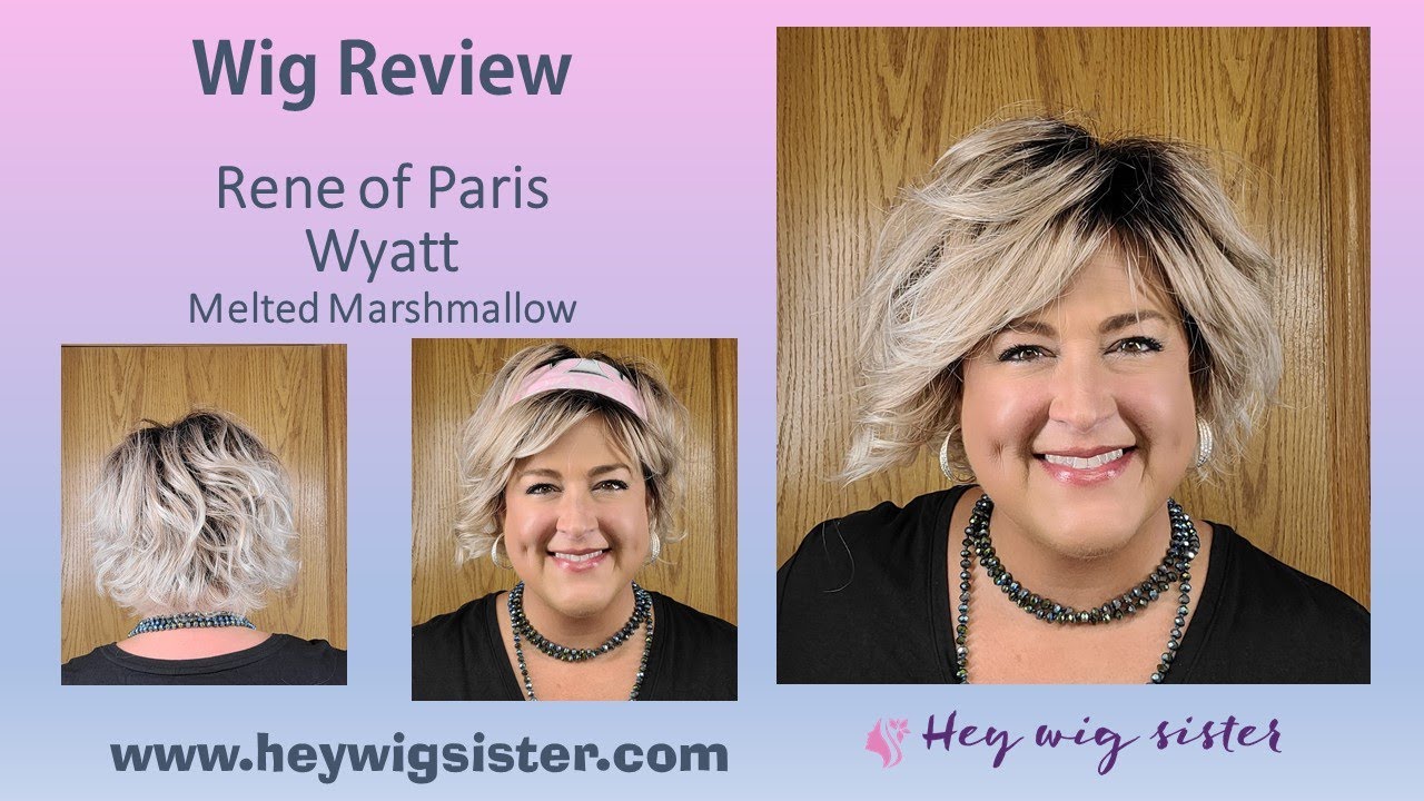 Rene of Paris Wyatt in Melted Marshmallow- New Wig style for 2021!  Wavy, messy, layered short bob