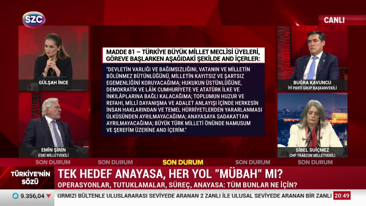 SZC TV'de Gülşah İnce'nin sorularını yanıtlıyorum.