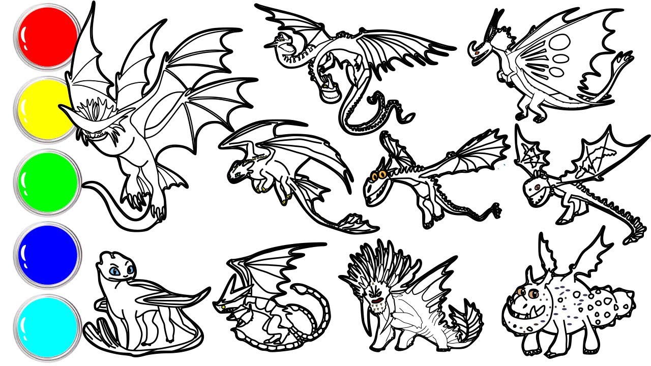 Draw 10 Amazing Dragons in 36 Minutes! Cloudjumper, Hideous Zippleback, Deadly Nadder, Night Fury