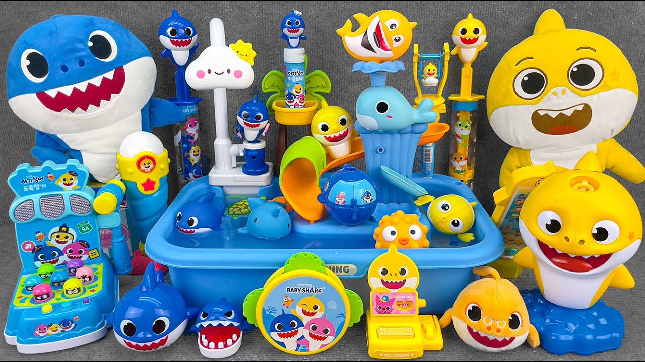 99 Minutes BABY SHARK Collection Unboxing - Satisfying Unboxing Shark Swimming Pool (ASMR)