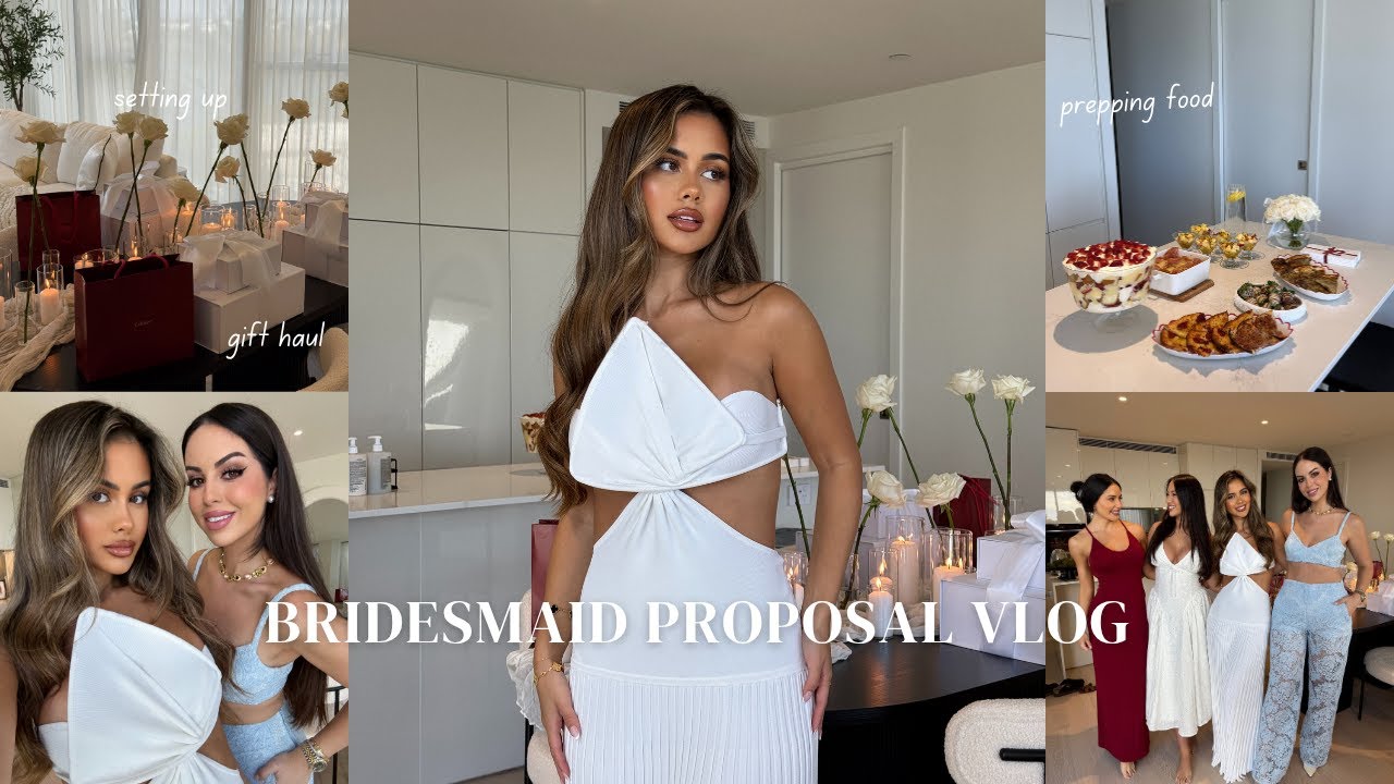 VLOG | bridesmaid proposal, luxury gift shopping, cooking, setting up & more!