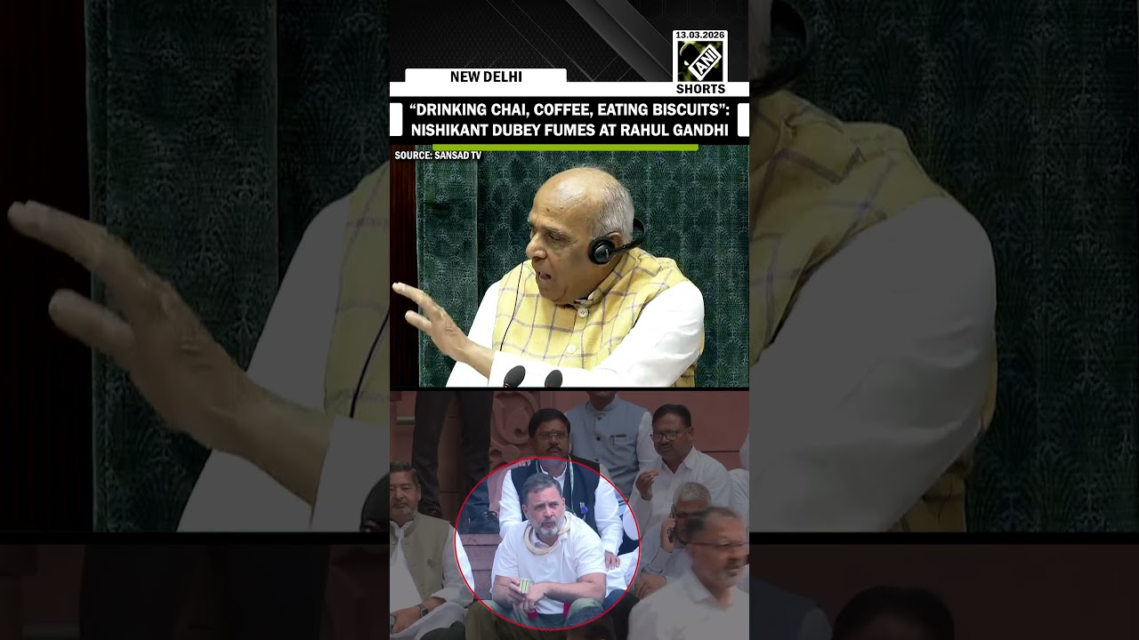 BJP MP Nishikant Dubey fumes at LoP Rahul Gandhi over drinking tea at Makar Dwar during protest