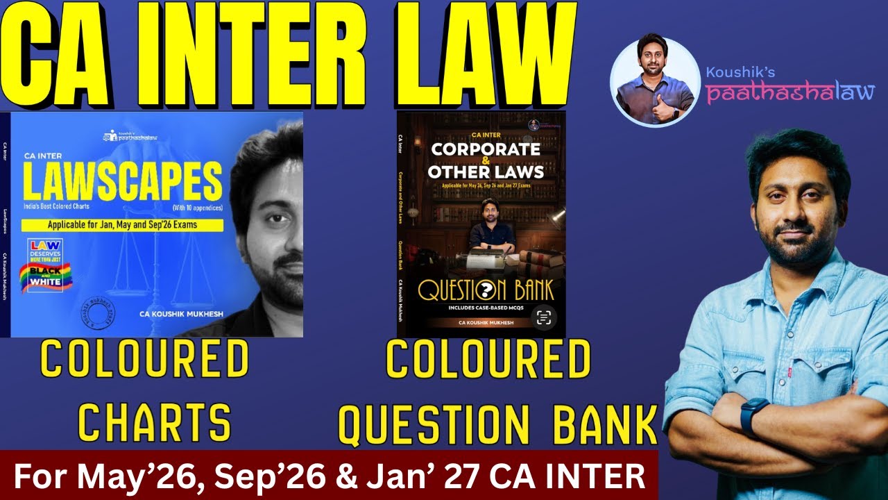 CA INTER LAW COLOURED CHARTS AND COLOURED QUESTION BANK IS NOW AVAILABLE