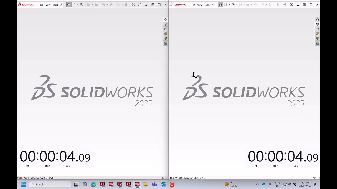 SOLIDWORKS 2023 VS 2025 - Large Assembly Race