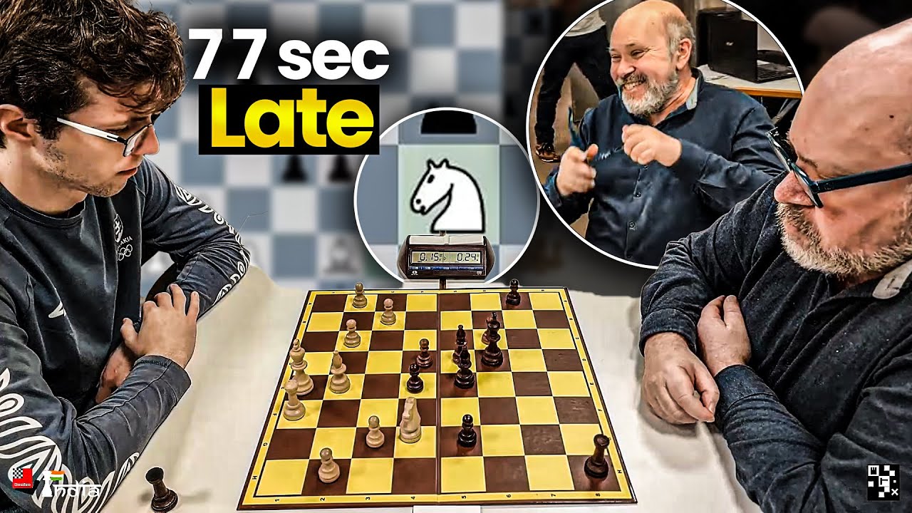 GM arrives 77 seconds late in a 3 minutes Blitz game against an IM - Jergus v Vadim