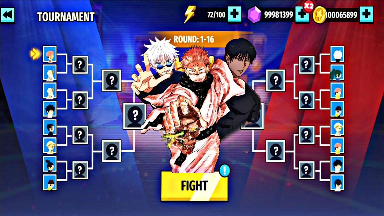 TOURNAMENT gojo & Sukuna & Toji vs All || Stickman Cursed Phantom Fight