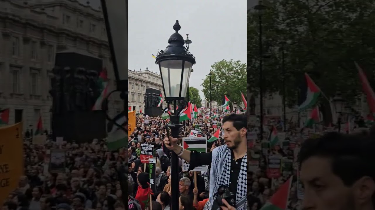 #BREAKING: Huge Protests Erupt on Downing Street in Support of Palestine.