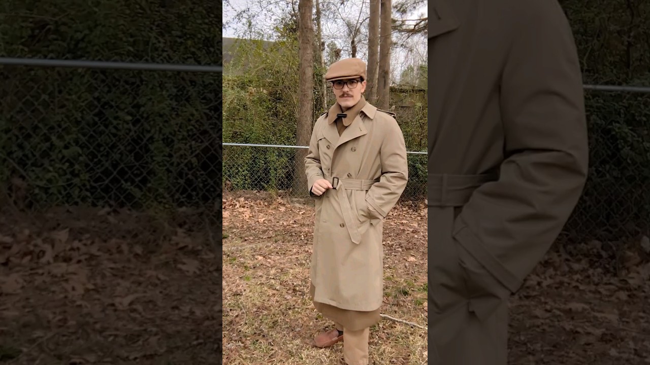 Wielki płaszcz trenczowy