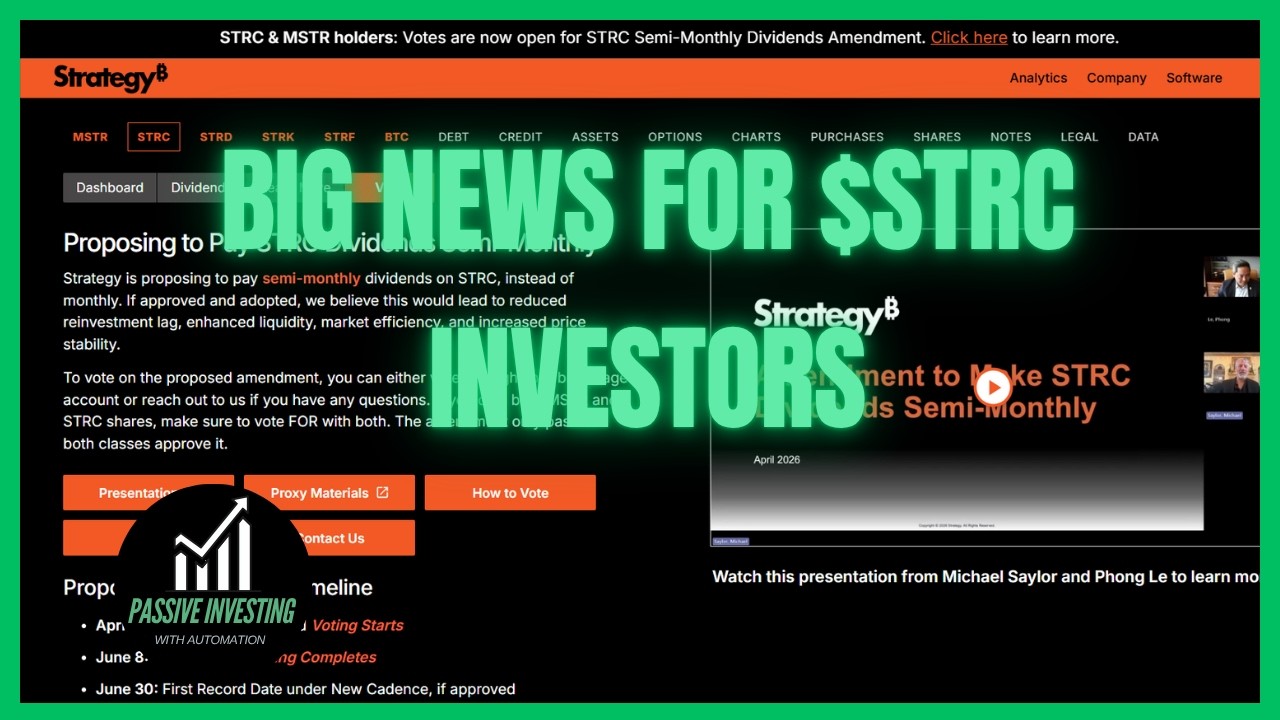 Важные новости для инвесторов $STRC: Strategy предлагает изменить периодичность выплаты дивидендов