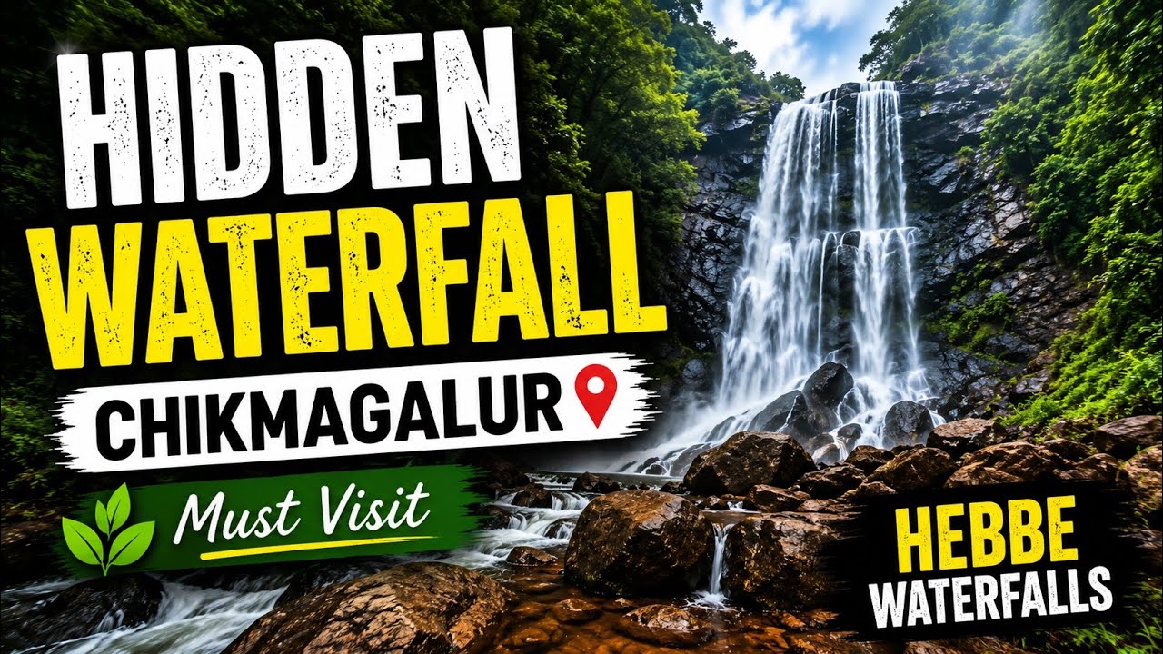 Hidden Waterfall in Chikmagalur 🌿 | Hebbe Waterfall, Karnataka #HebbeWaterfall #chikkamagaluru 