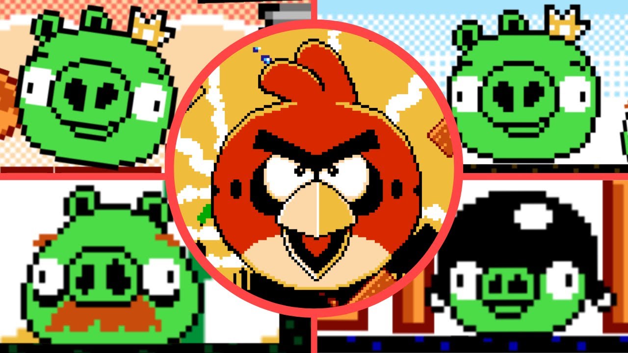 Angry Birds Famicom - All Bosses (Luta dos Bosses)