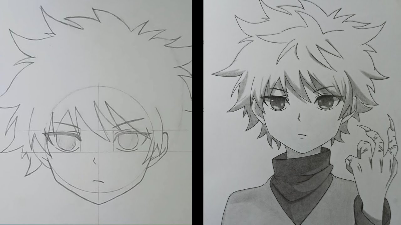 How to Draw KILLUA - HUNTER X HUNTER || Cara menggambar Killua
