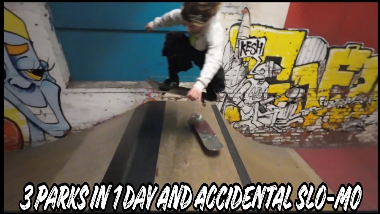 3 PARKS IN 1 DAY AND ACCIDENTAL SLO-MO! & NEW #SKATEPARK UNLOCKED | DCA #SKAKEBOARDING |