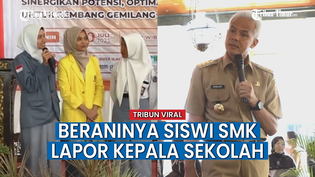 Siswi SMK Tak Sengaja Curhat soal Pungli ke Ganjar Pranowo, Kepala Sekolah Dicopot
