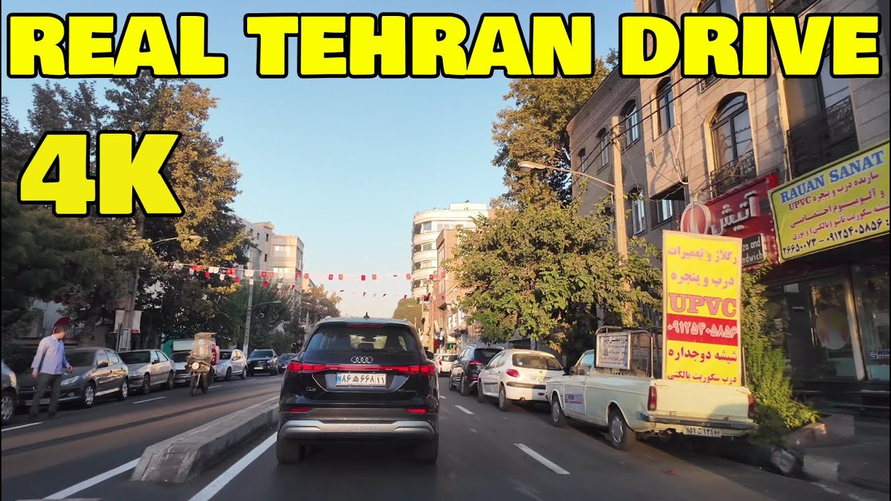 POV Drive Through Pasdaran & Dowlat Street | Real Daytime Tehran Traffic