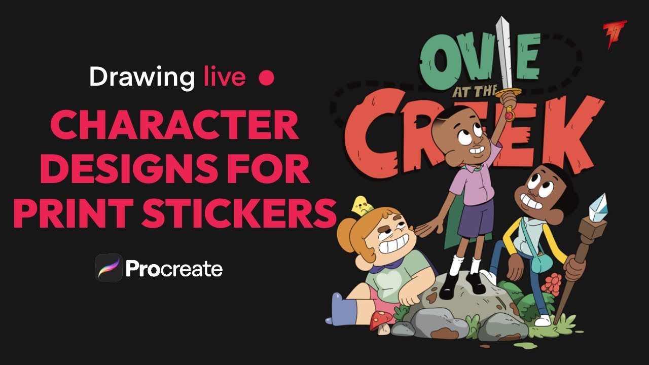 Drawing cartoon characters designs for children stickers