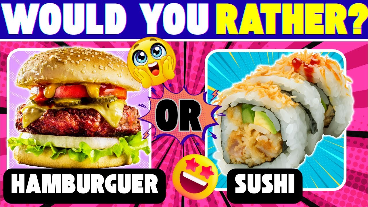 🤤Would You Rather | FOOD, SNACKS & DESSERTS EDITION🍔🥨🍧  | FOOD QUIZ | Mental Zone Quiz-Trivia