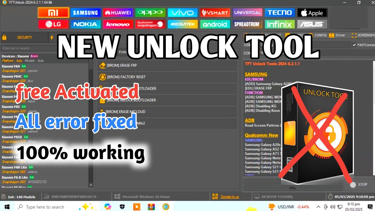 💥New unlock tool free 1000+ models added | how to install unlock tool free version
