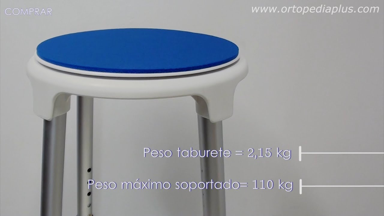 Taburete giratorio para baño