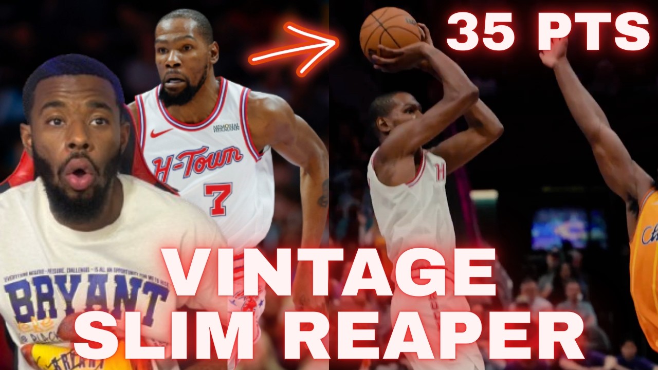 KEVIN DURANT VINTAGE MASTERCLASS! 35 PTS! Highlights vs Hornets Reaction