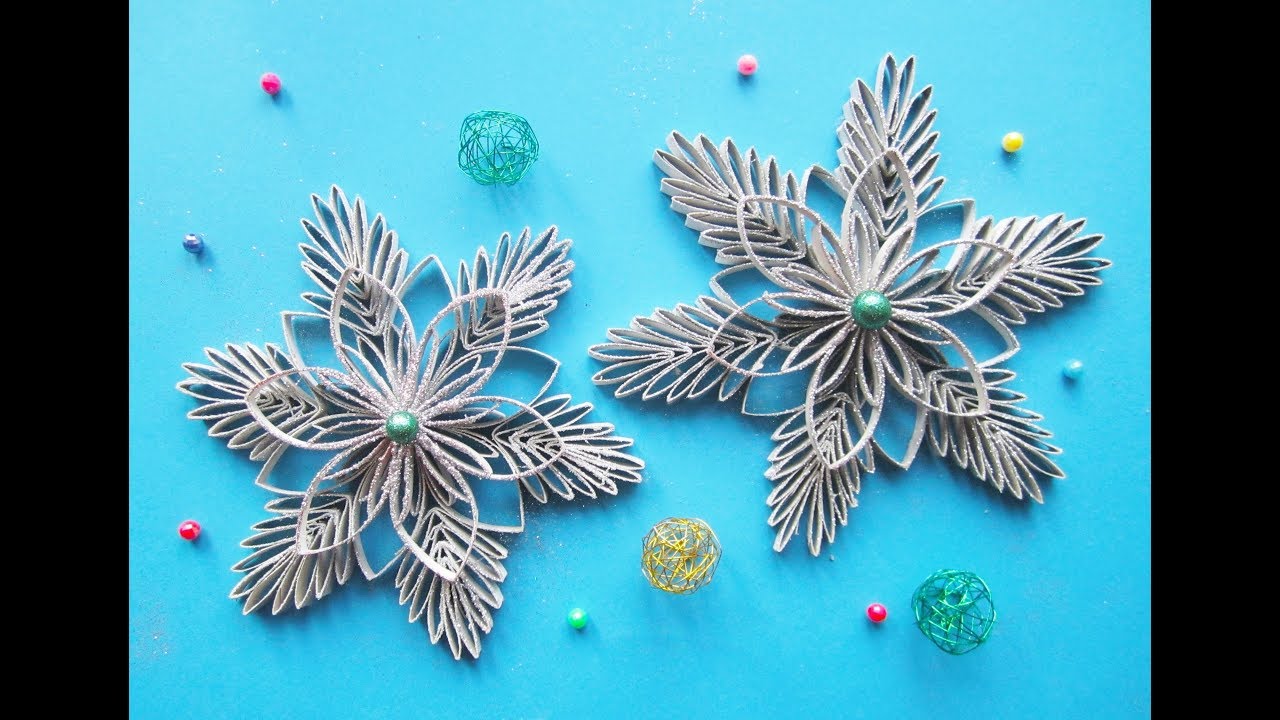 DIY I snowflake from kitchen rolls I Schneeflocke aus Küchenrollen