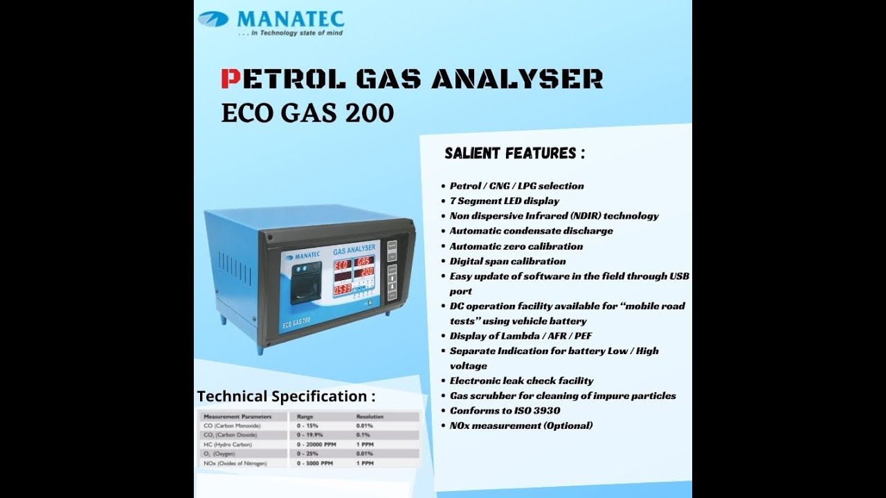 Manatec Eco Gas 200 Complete Setup & Installation (Petrol Gas Analyser) Pollution checking machine
