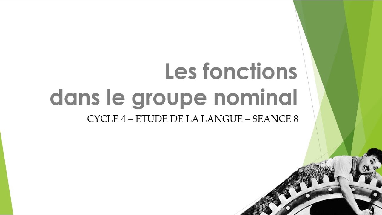 Les fonctions dans le groupe nominal - cycle 4