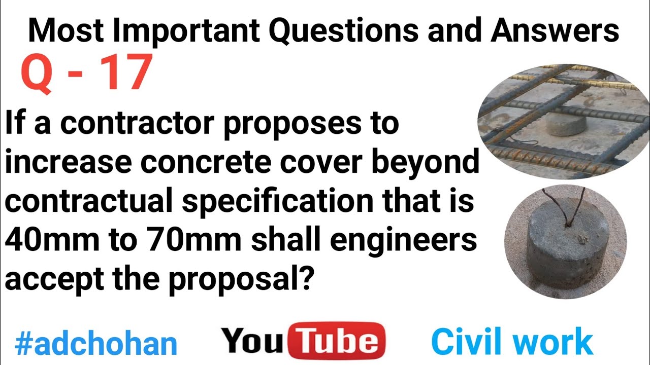 Concrete Cover, Most Important Questions & Answers, Concrete Structures, Perposal of Concrete Cover,