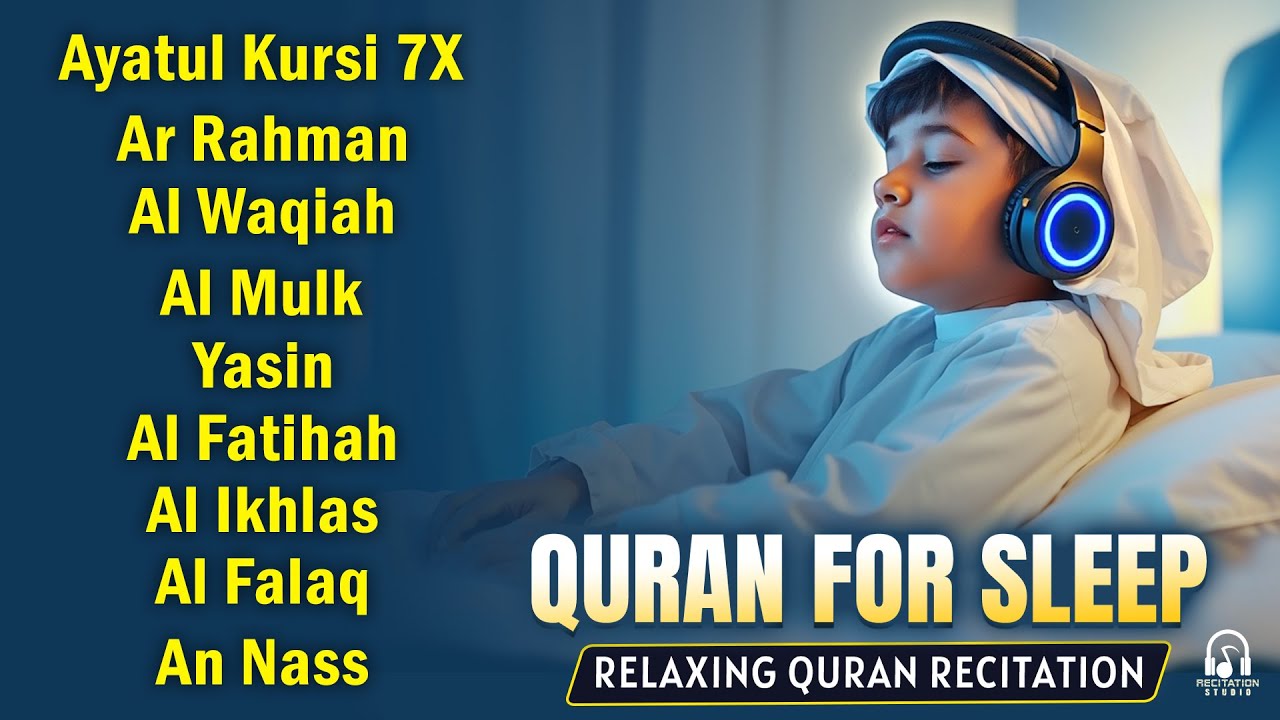 Beautiful Heart Touching For Sleep Quran Tilawat | Al-Fatihah, Ayat Al-kursi, Yasin ,Ar-rahman, Mulk