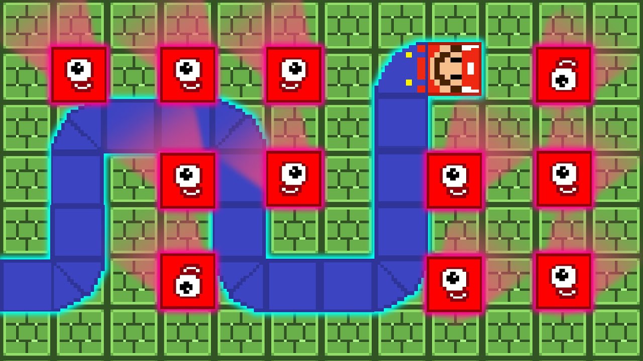 Mario Number Snake 1 to 30 in the Calamity Maze Mayhem