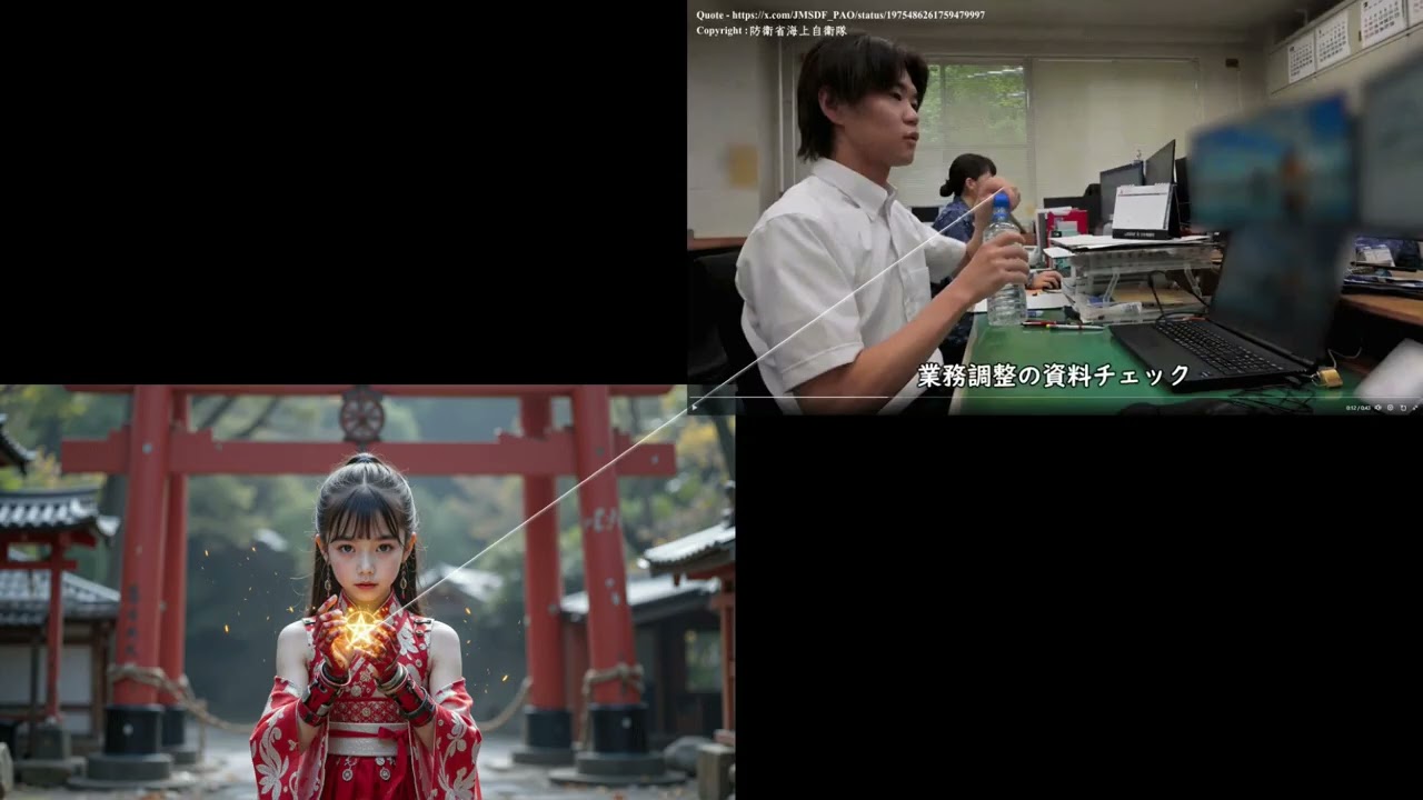 Nonchan Stargate Shoot のんちゃんスターゲートシュート ( 引用 : 防衛省 海上自衛隊 荒木伸行にちょっかいしたら防衛省の自衛隊員たちで新技術の試験を告知 ) by の ⛩