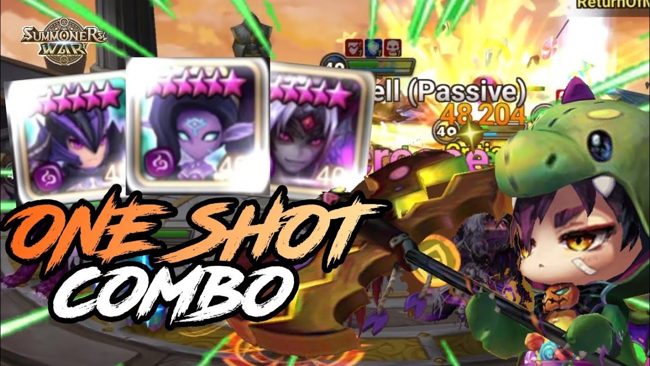ONE SHOT COMBO FROM LEO & RAGDOLL [Summoners War : Sky Arena]