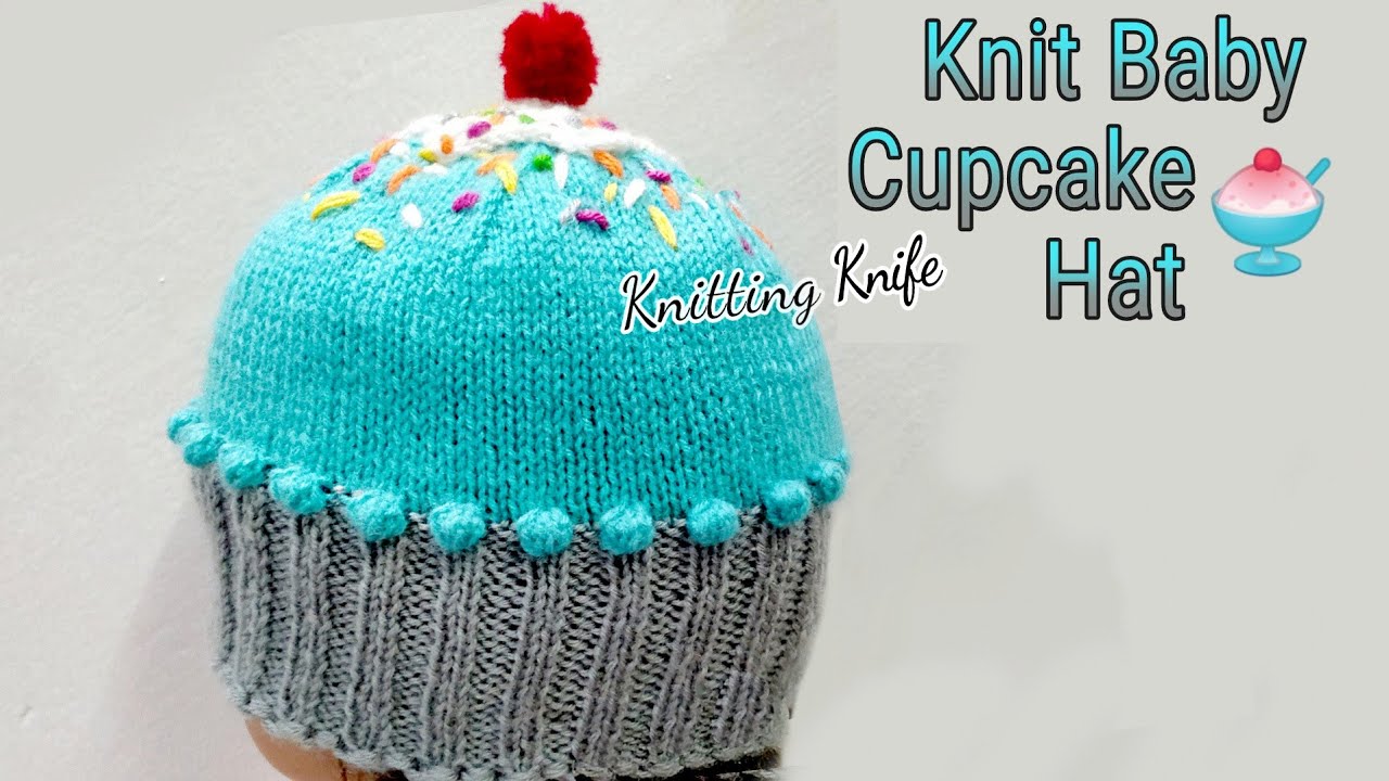 Superfast Realistic Cupcake🧁 Hat Knitting for 2-8 yrs, कपकेक टोपी बुनाई