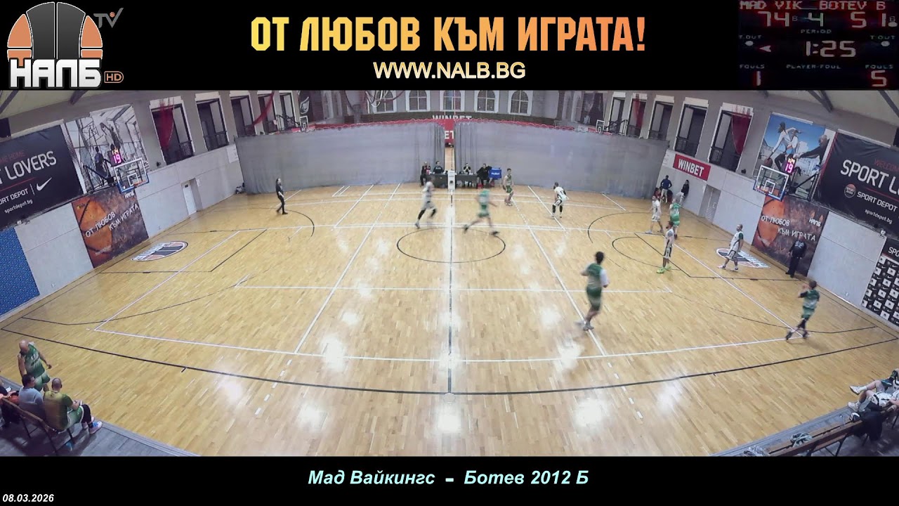 НАЛБ (LIVE): Мад Вайкингс — Ботев 2012 Б