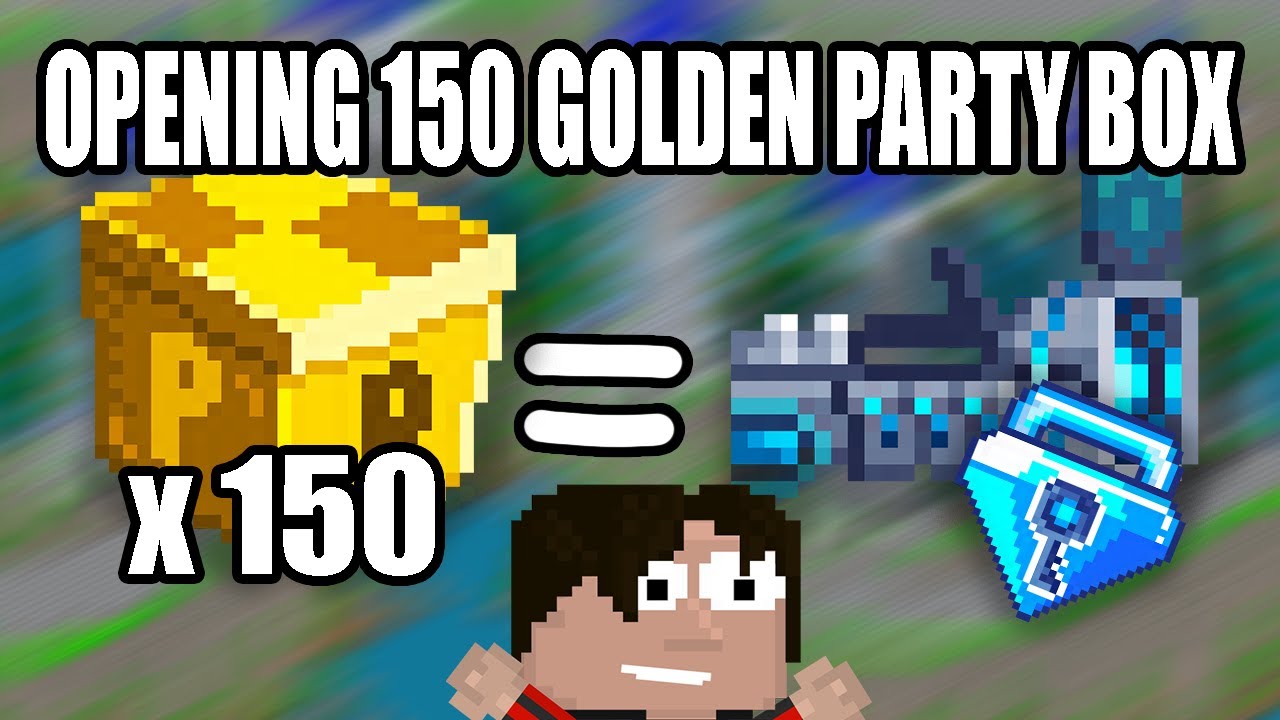 Opening 150 Golden Party-In-A-Box (INSANE PROFIT) | Growtopia