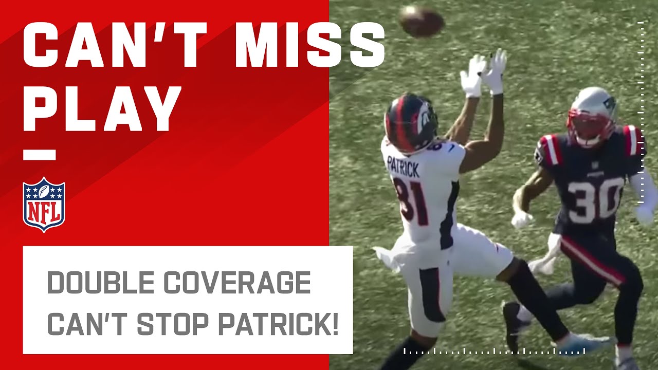 Tim Patrick Makes the 35-Yd Grab in Double Coverage!