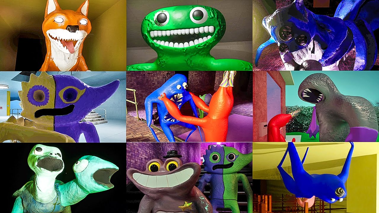 Garten of Banban 1,2,3,4,6 - All Bosses and Monsters Behind the Camera